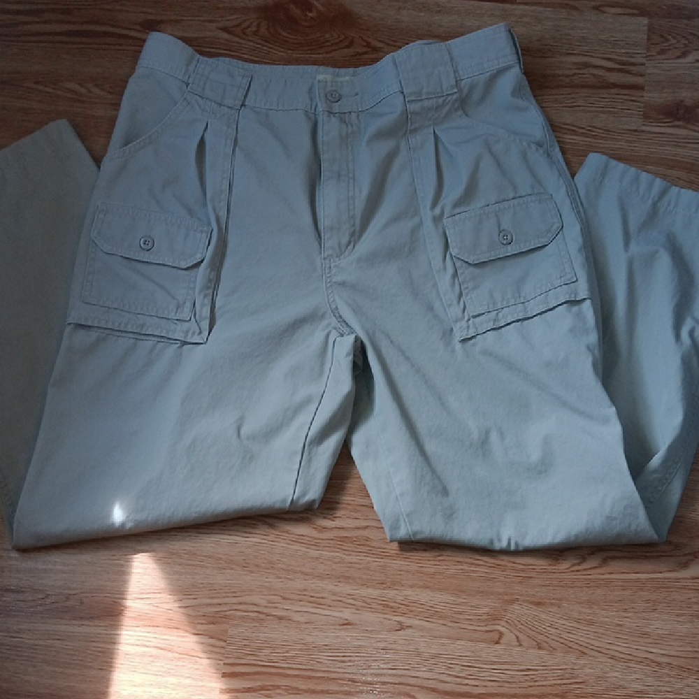 Cabela's Khaki Cargo Pants 7-Pocket Hiker for Men Size W/T 36 L/J 32